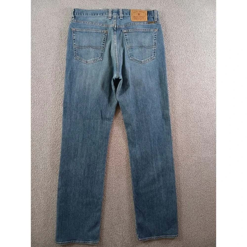 Lucky Brand Dungarees Bootcut Jeans Blue USA‎ Made Vintage Y2K Womens 33